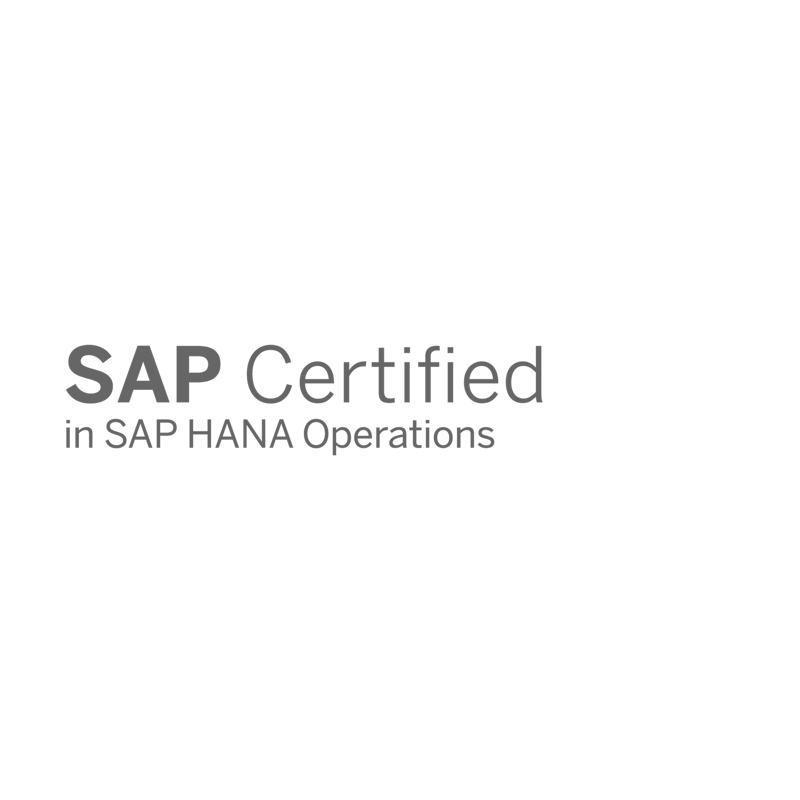 Aeven is SAP Certified in SAP HANA Operations