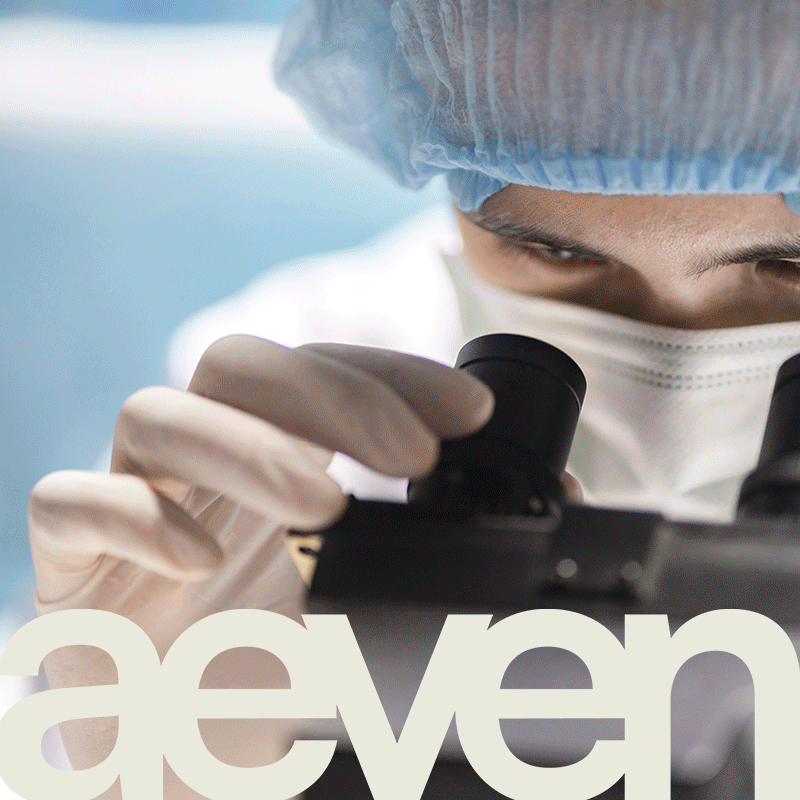 Animation of business areas with Aeven logo