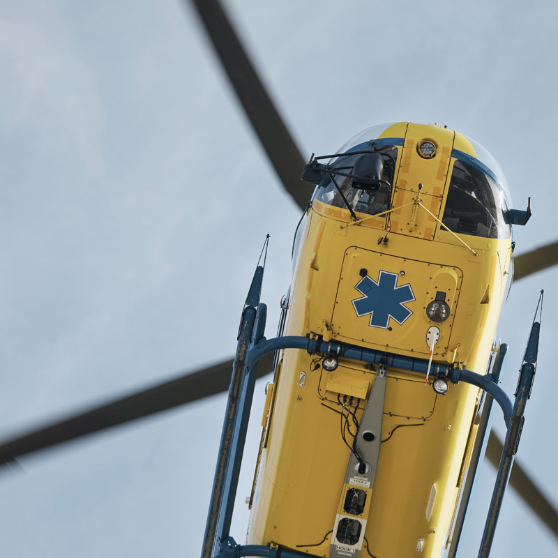 Helicopter seen from below
